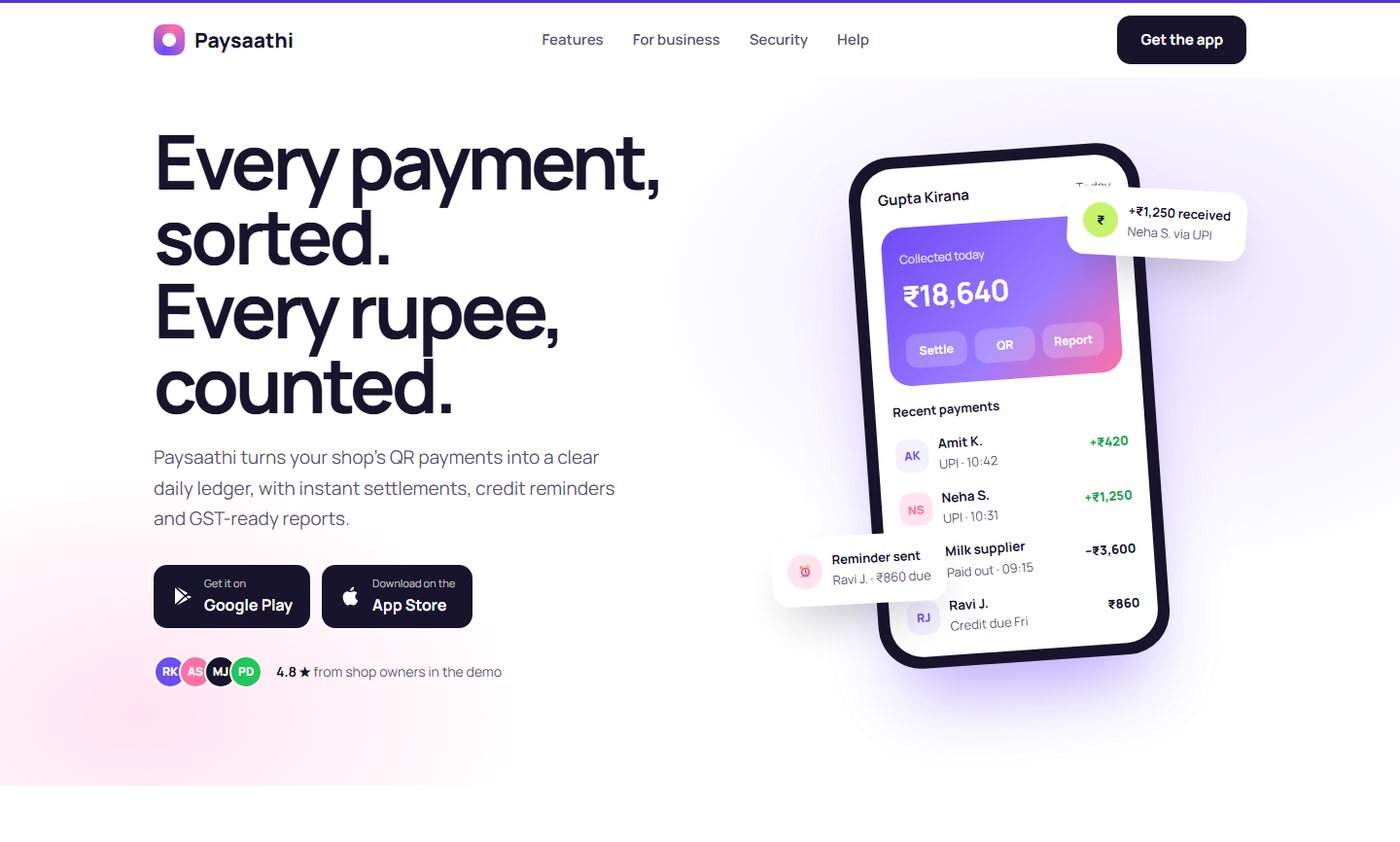 Paysaathi sample website